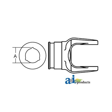 A & I Products Outer Tube Yoke 5" x4" x3" A-BP204056860-CS